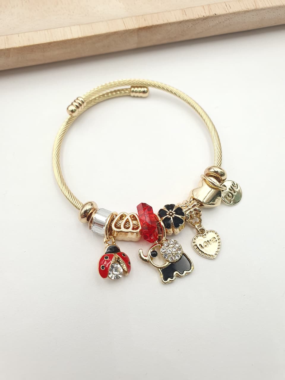 Pulsera Aro En Rodio PAND-17