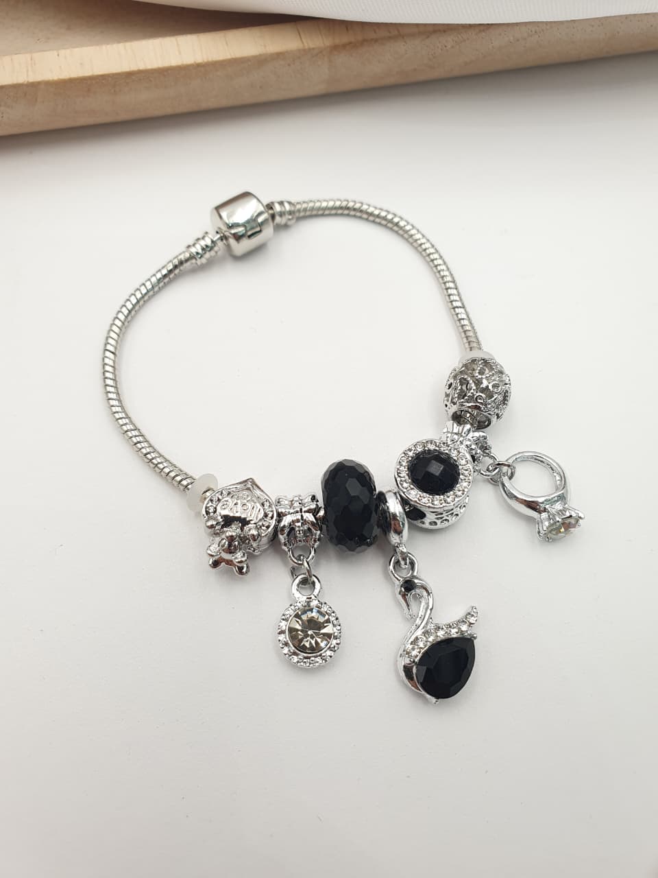 Pulsera Aro En Rodio PAND-15