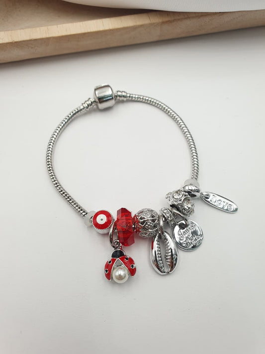 Pulsera Aro En Rodio PAND-4