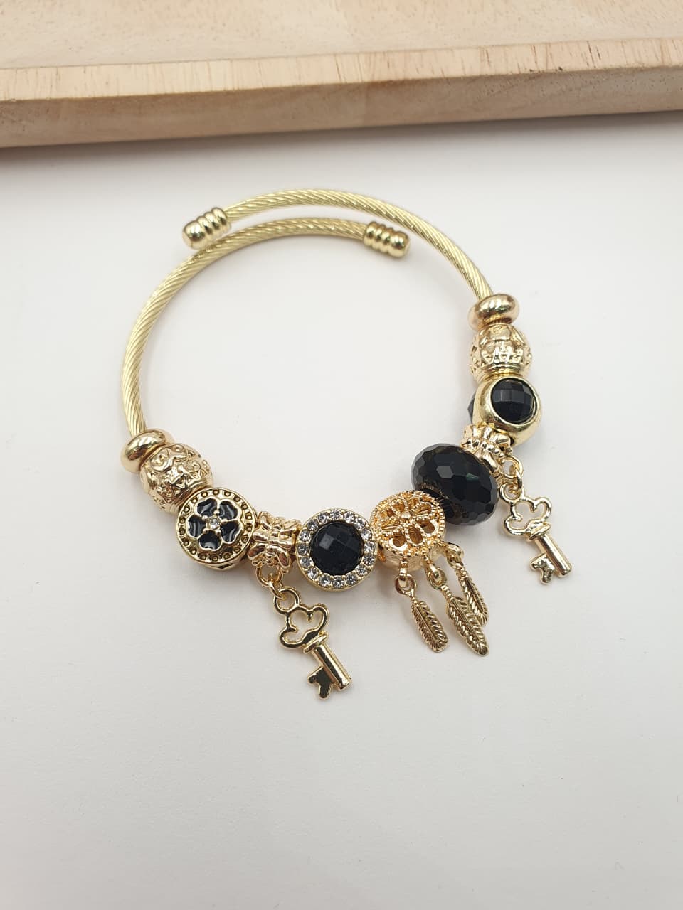 Pulsera Aro En Rodio PAND-7