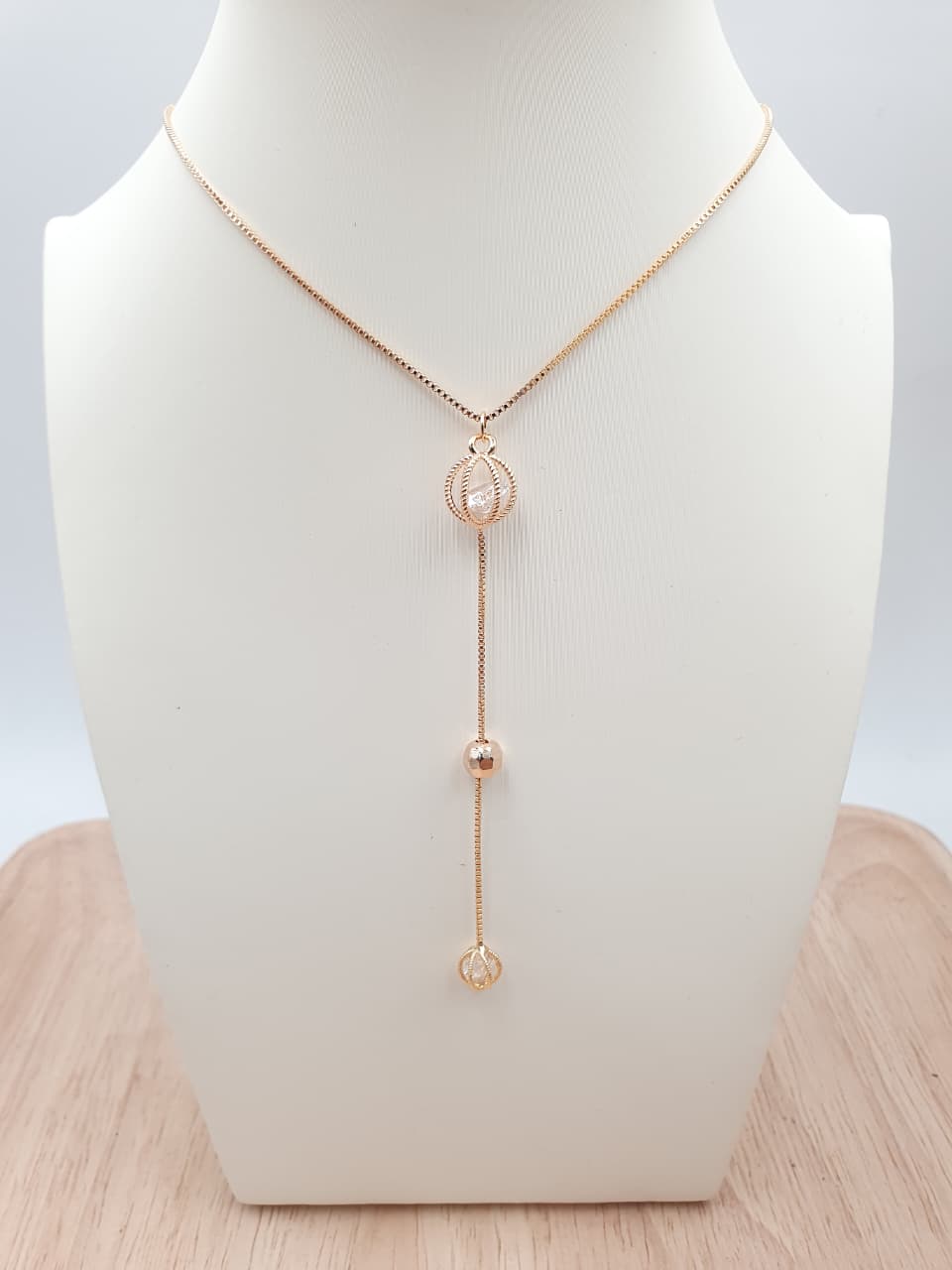 Cadena Corbatin En Rodio CCH012