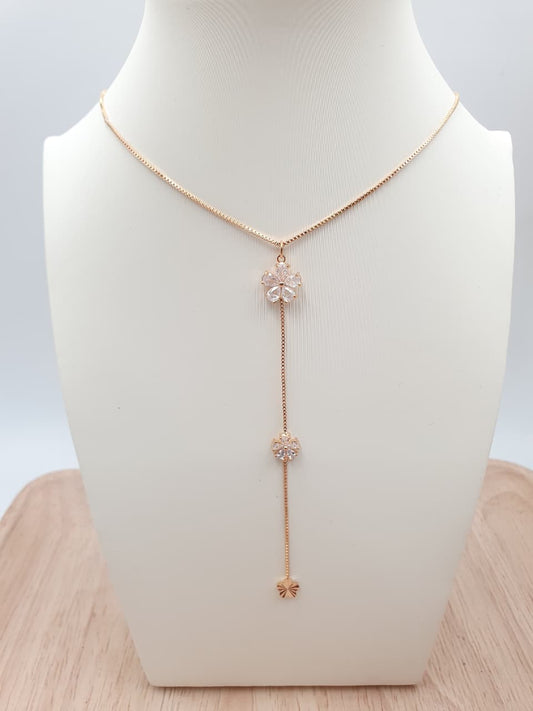 Cadena Corbatin En Rodio CCH011