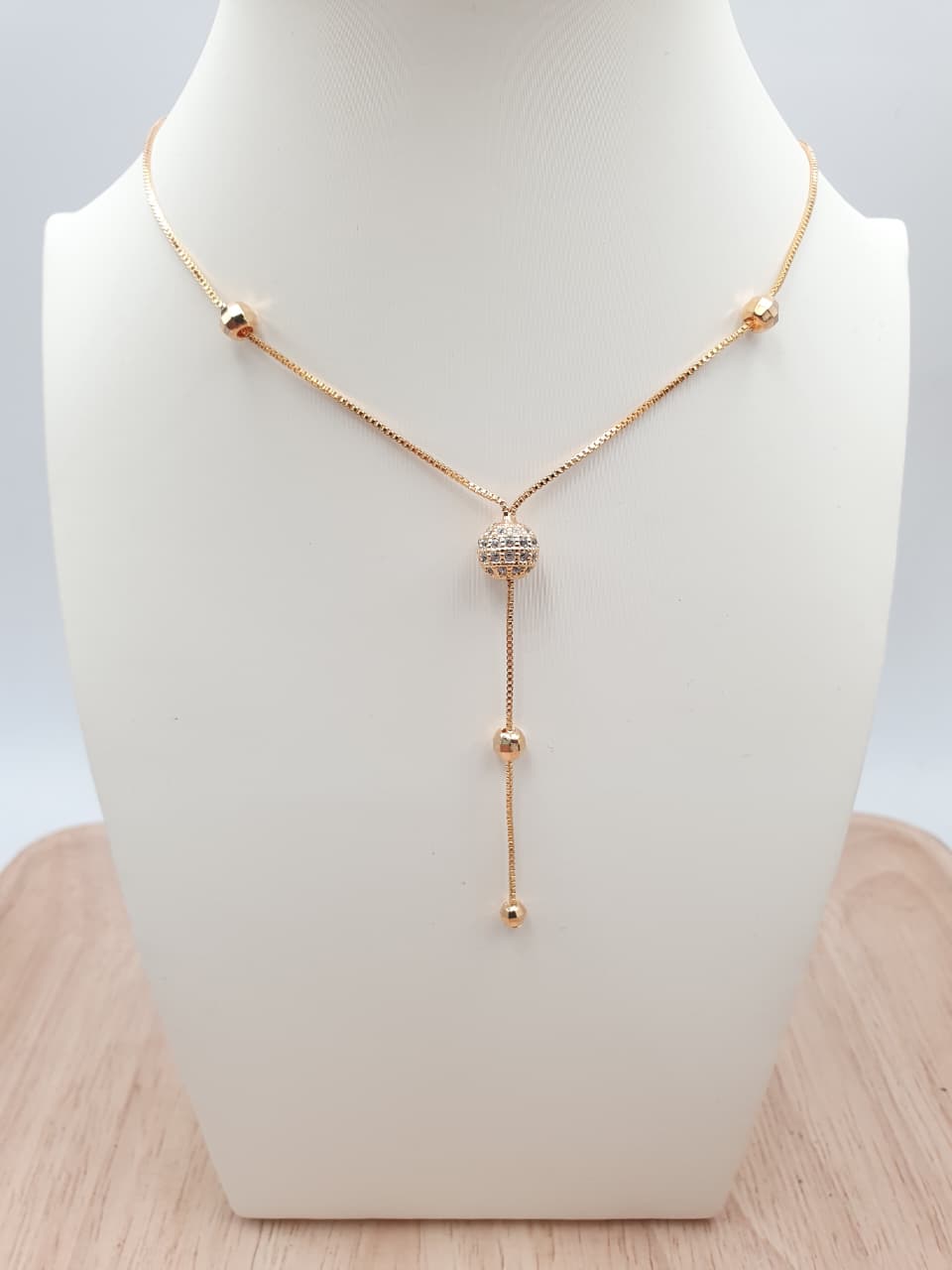 Cadena Corbatin En Rodio CCH010