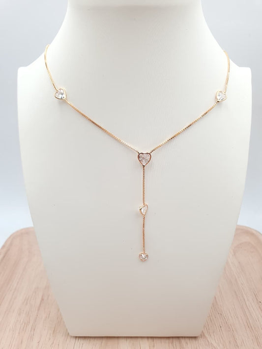 Cadena Corbatin En Rodio CCH009