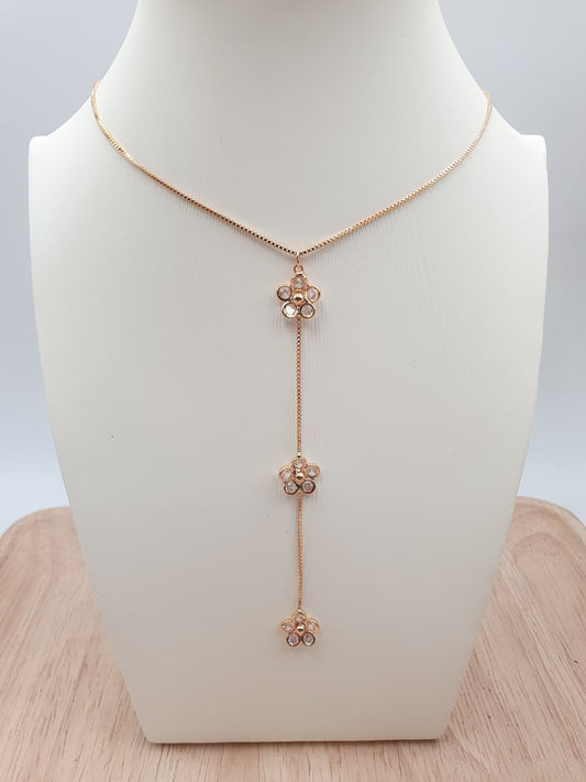 Cadena Corbatin En Rodio CCH006