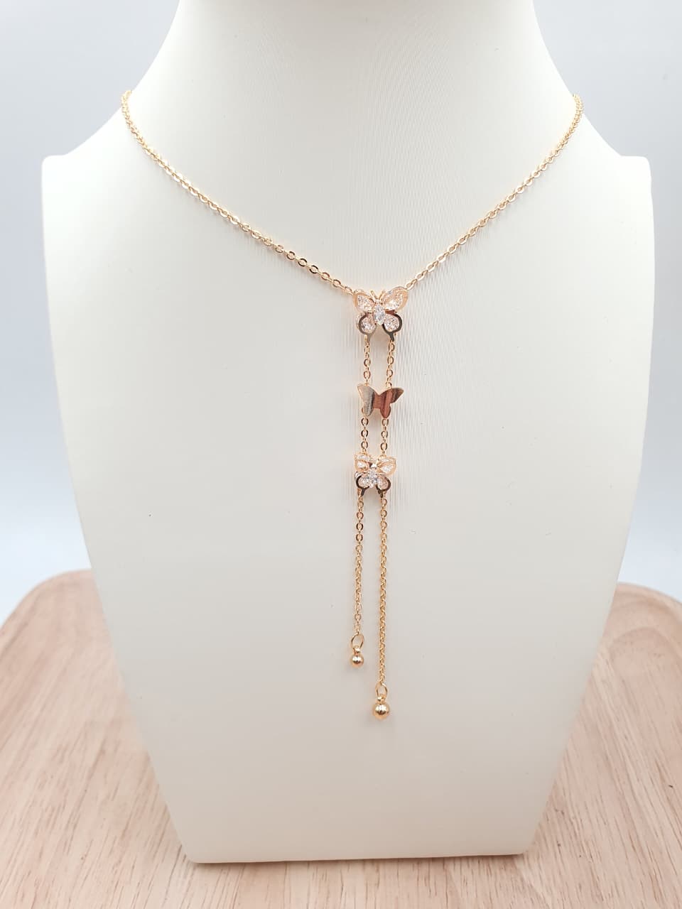 Cadena Corbatin En Rodio CCH004