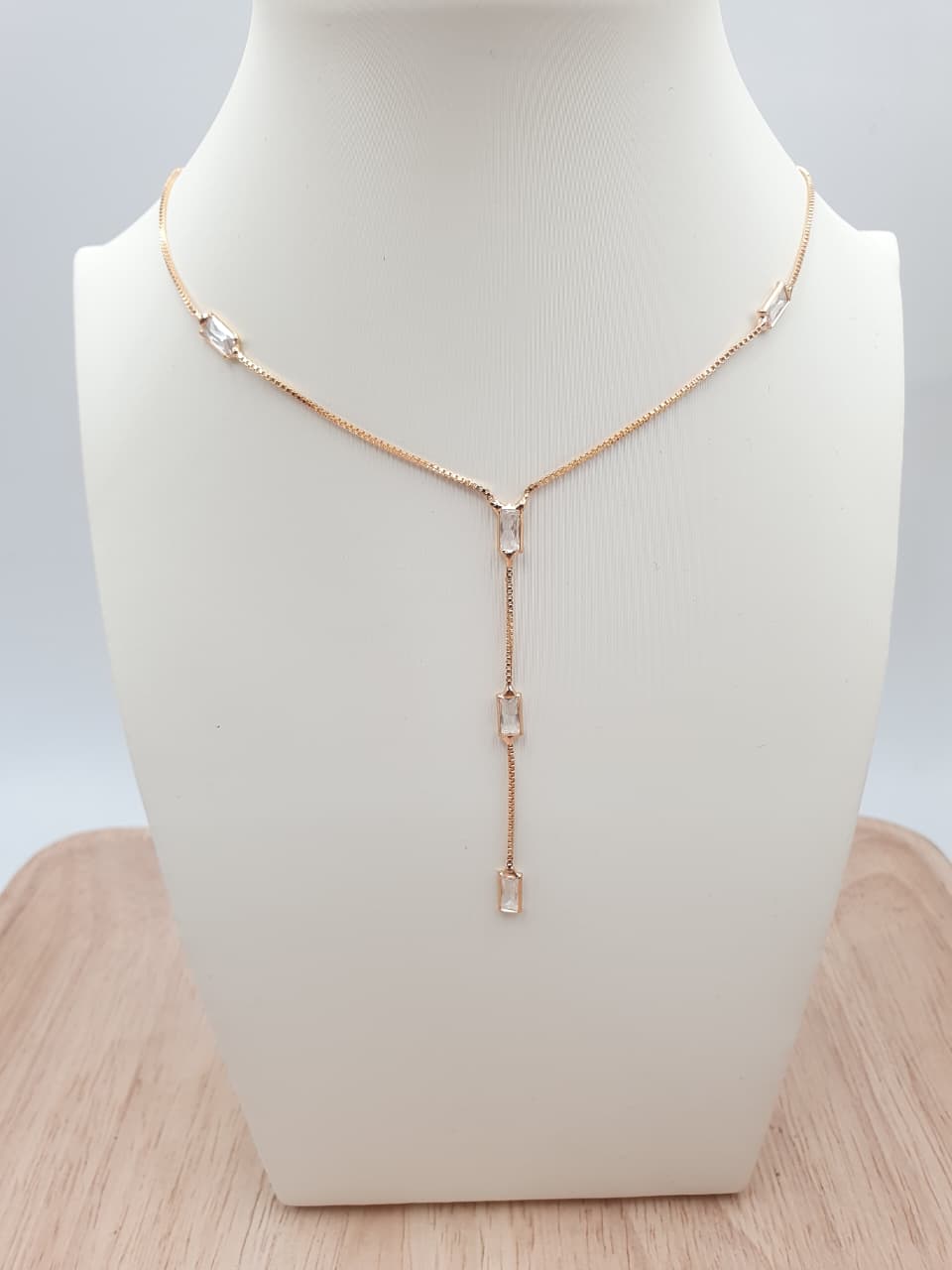 Cadena Corbatin En Rodio CCH001