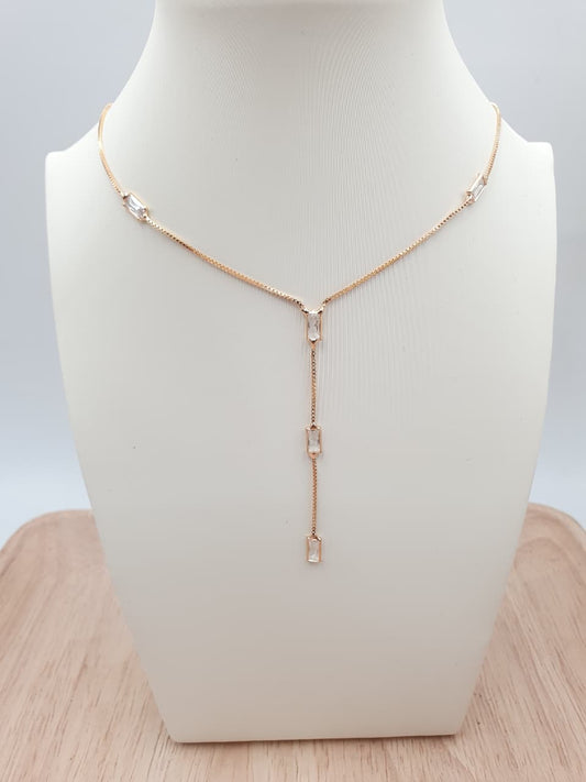 Cadena Corbatin En Rodio CCH001