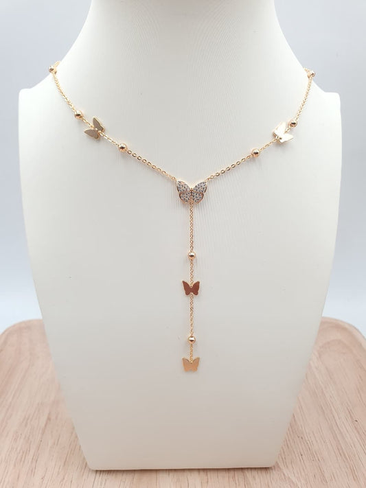 Cadena Corbatin En Rodio CCH003