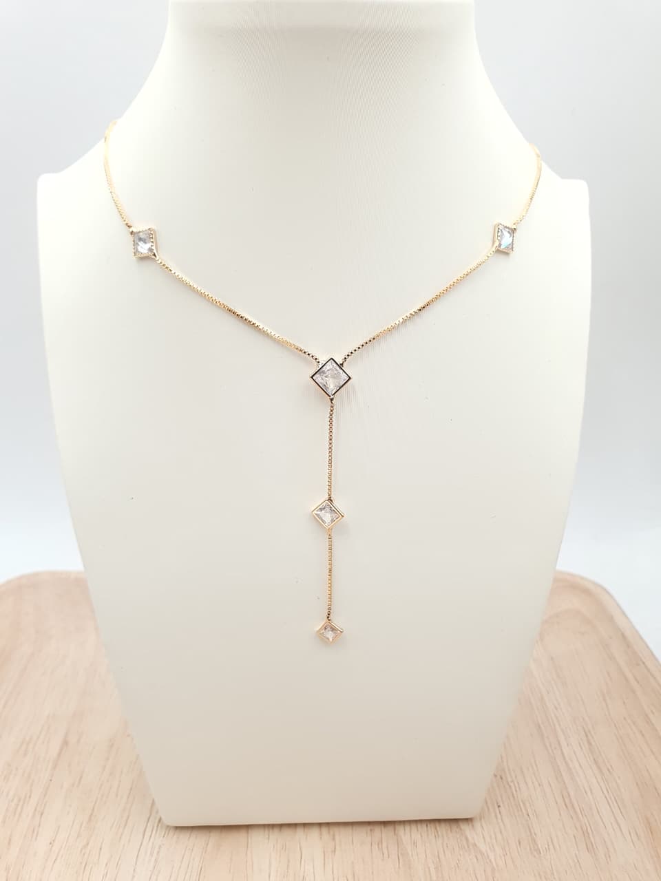 Cadena Corbatin En Rodio CCH005