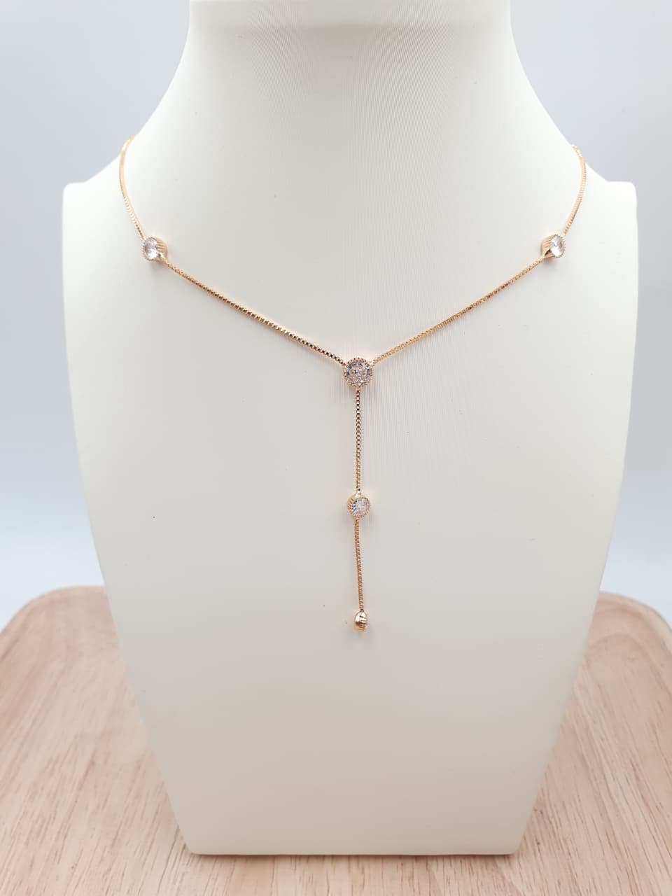 Cadena Corbatin En Rodio CCH002