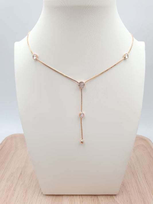 Cadena Corbatin En Rodio CCH002