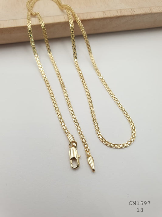 Cadena Hombre Cobre con Baño En Oro CM1597