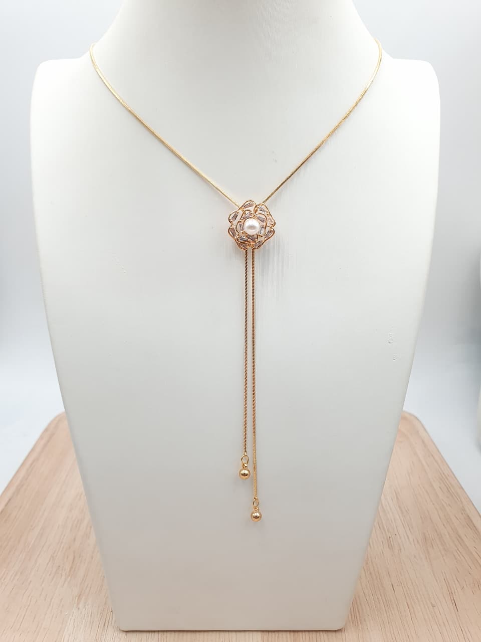 Cadena Corbatin Rodio CCH-16