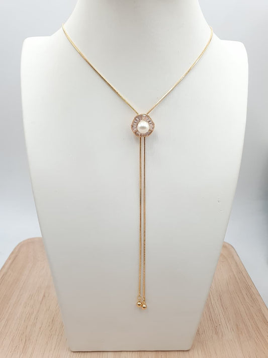 Cadena Corbatin Rodio CCH-1