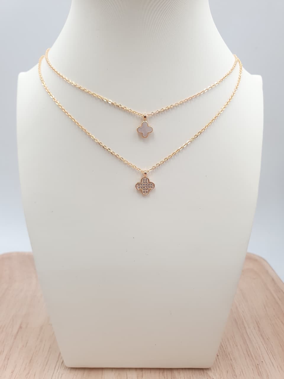 Cadenas Dobles En Rodio DCH-33