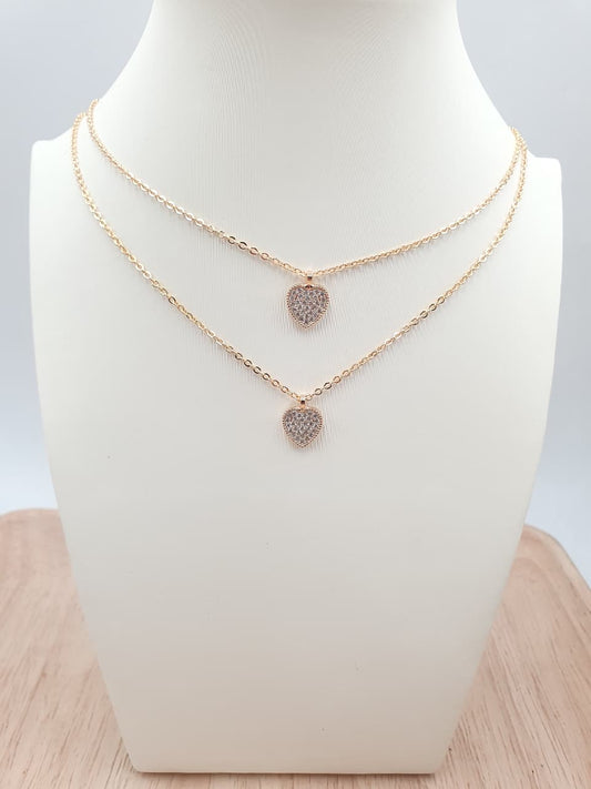 Cadenas Dobles En Rodio DCH-34