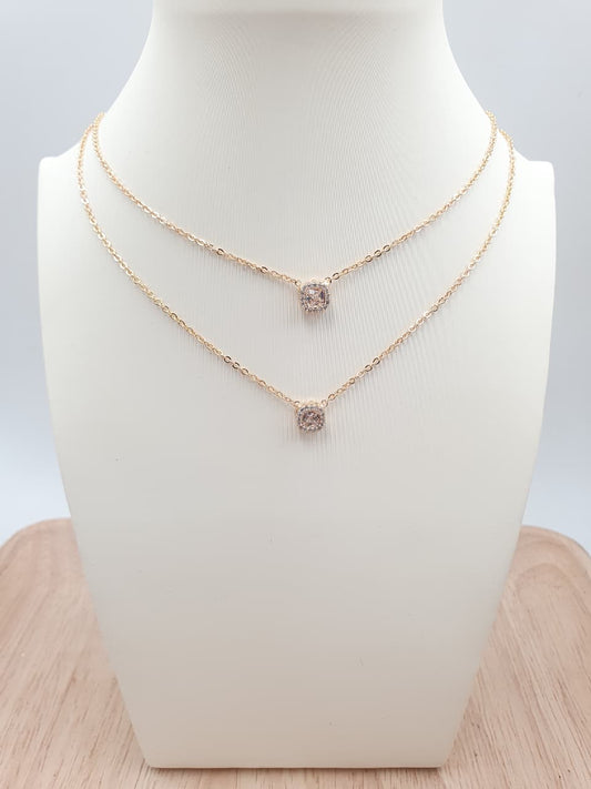 Cadenas Dobles En Rodio DCH-32