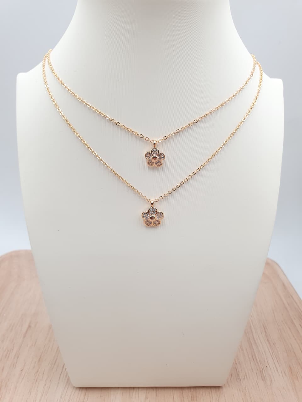 Cadenas Dobles En Rodio DCH-30