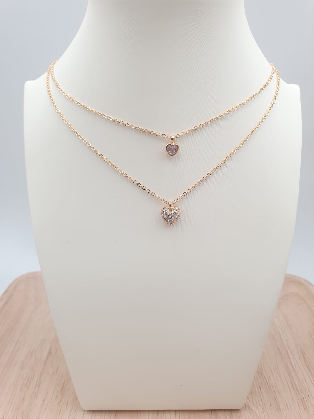 Cadenas Dobles En Rodio DCH-23