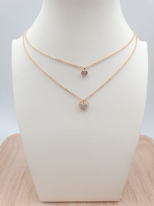 Cadenas Dobles En Rodio DCH-23