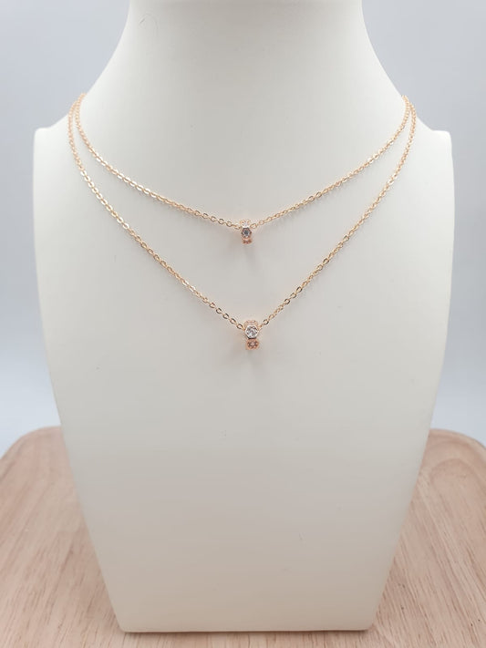 Cadenas Dobles En Rodio DCH-27