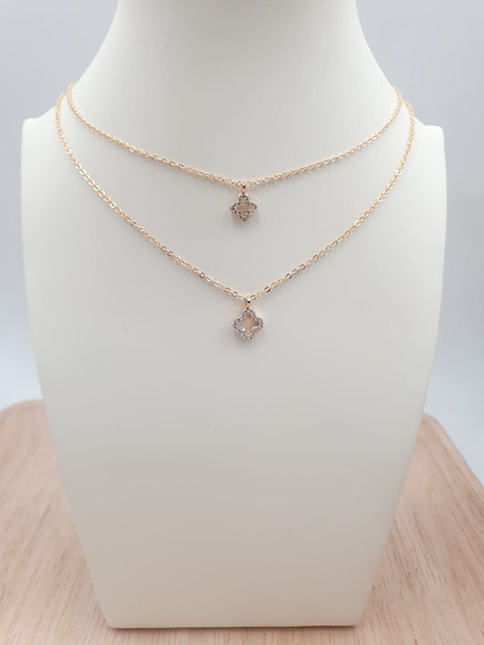 Cadenas Dobles En Rodio DCH-24