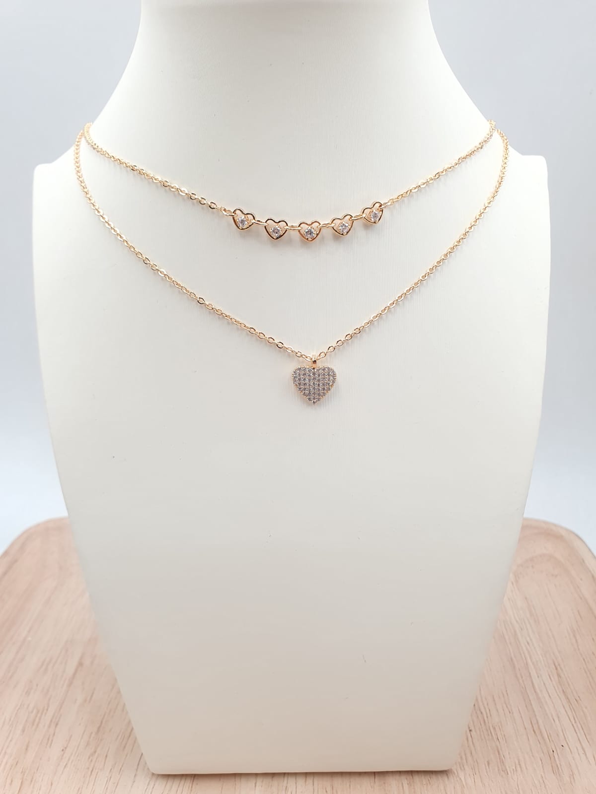 Cadenas Dobles En Rodio DCH-22