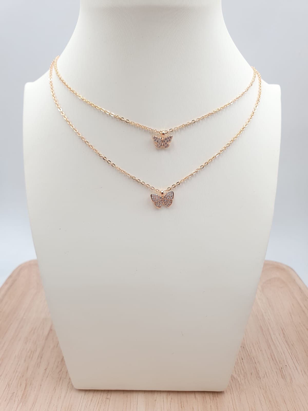 Cadenas Dobles En Rodio DCH-19