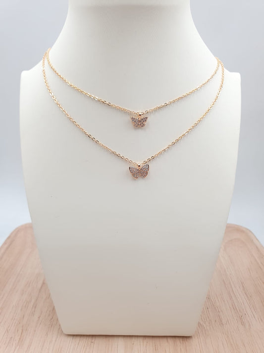 Cadenas Dobles En Rodio DCH-19