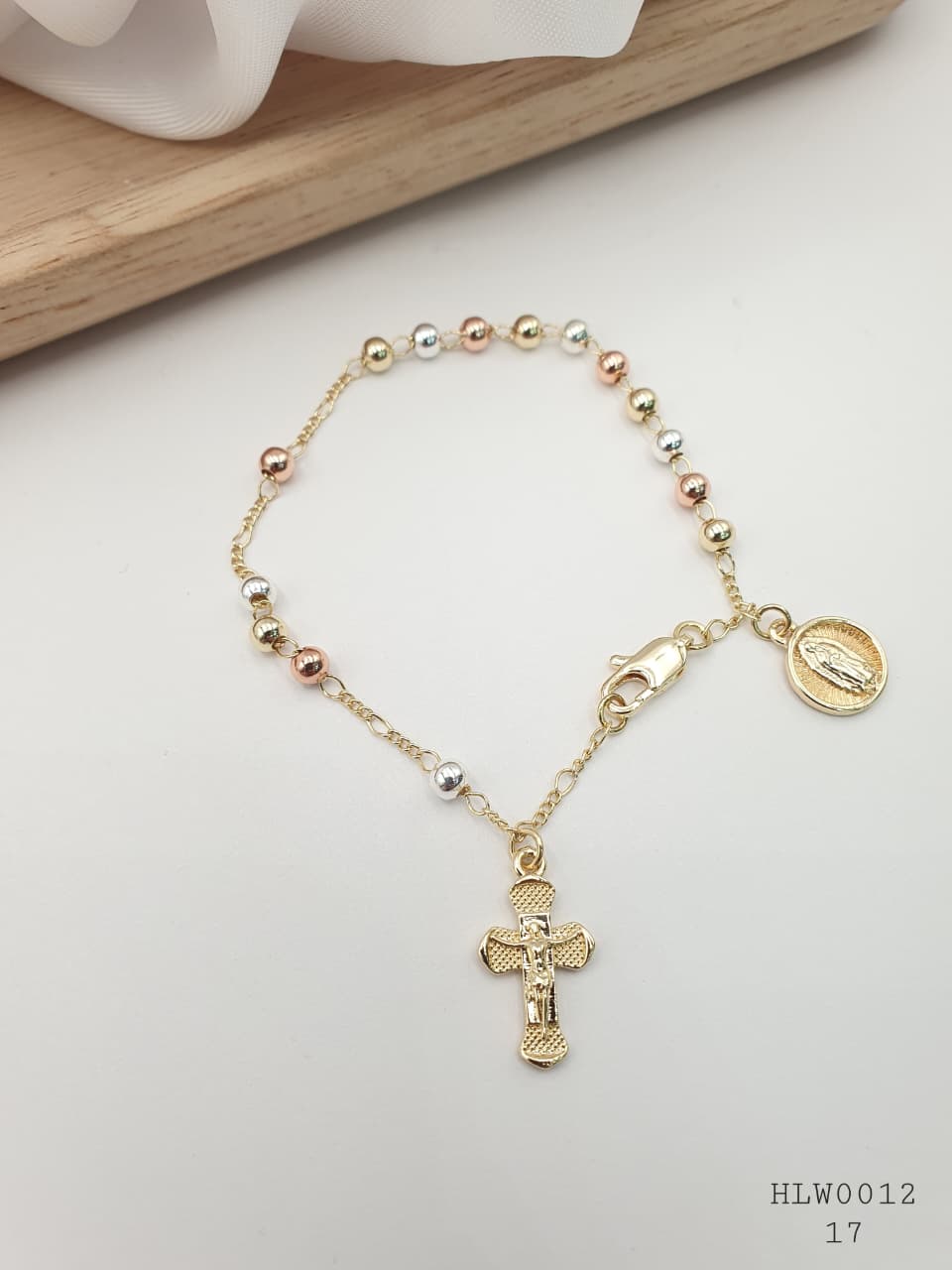 Pulsera Denario En Rodio HLW0012