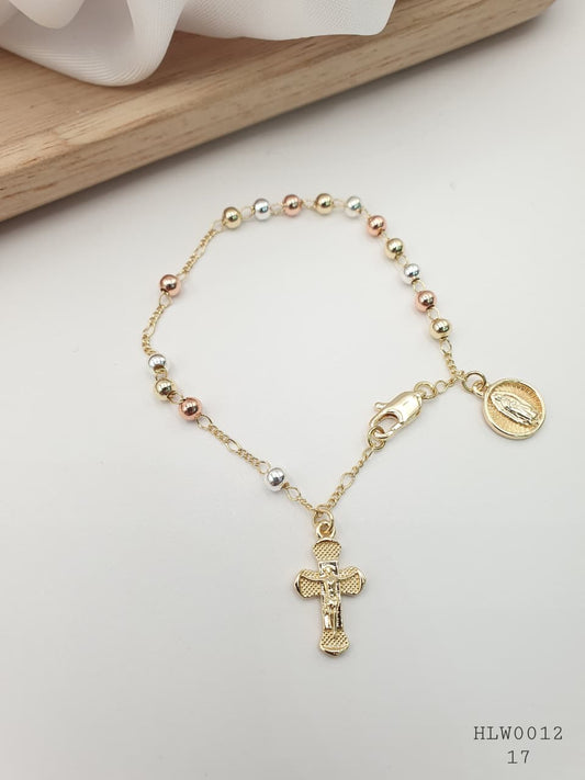 Pulsera Denario En Rodio HLW0012