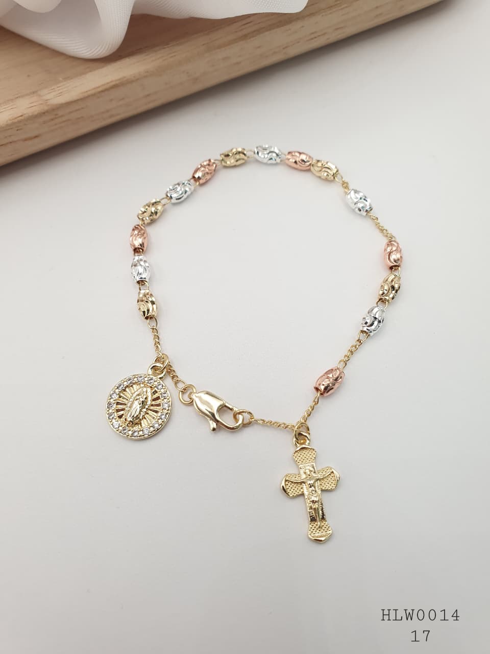 Pulsera Denario En Rodio HLW0014