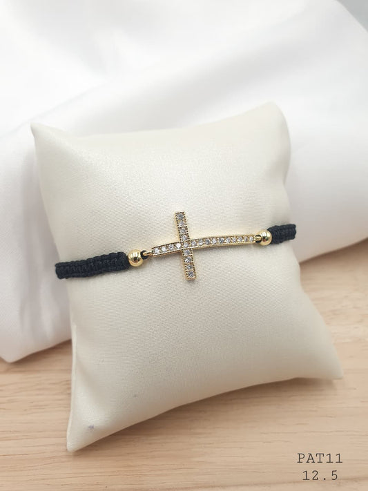 Pulsera Tejida en rodio PAT-11-3