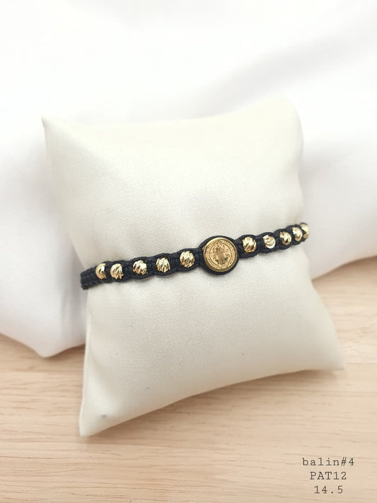 Pulsera Tejida en rodio PAT12