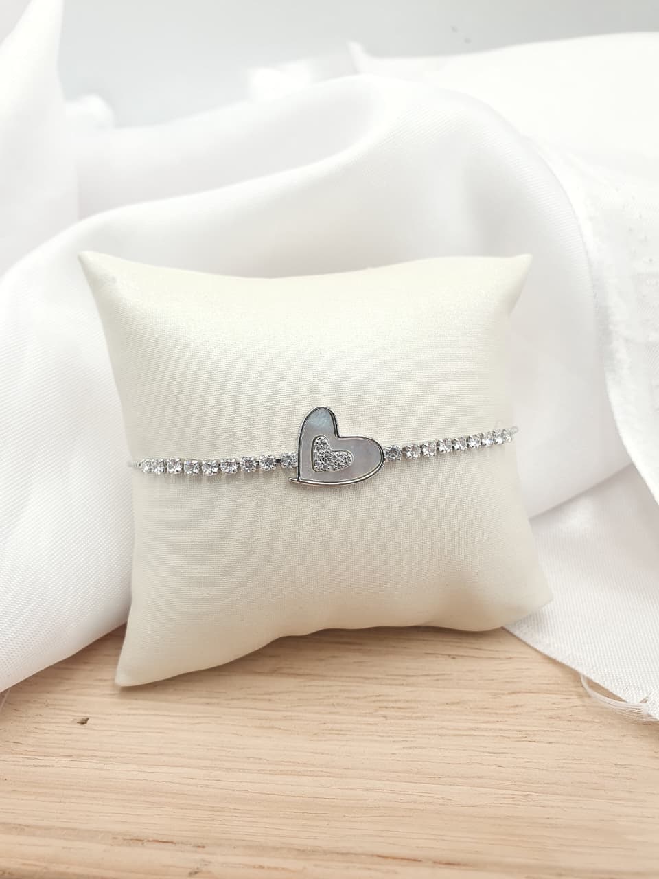 Pulsera en Rodio PLCH08