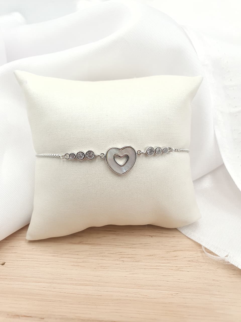 Pulsera en Rodio PLCH06