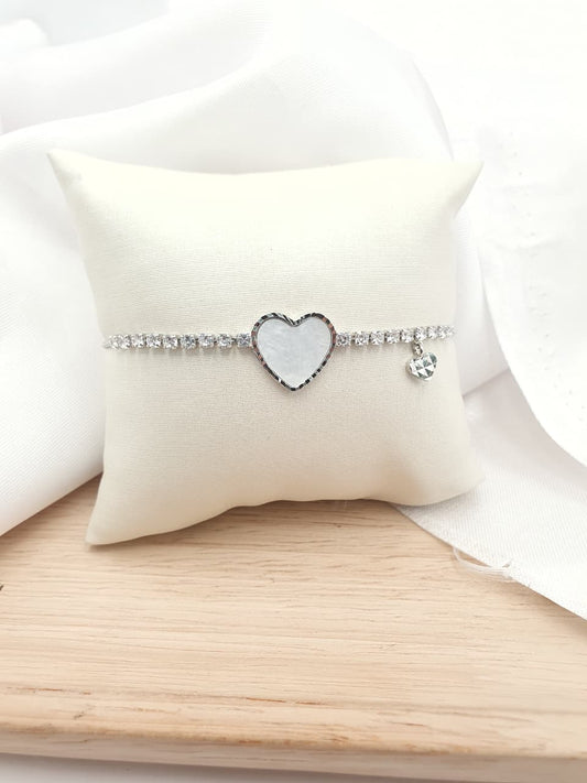 Pulsera en Rodio PLCH04