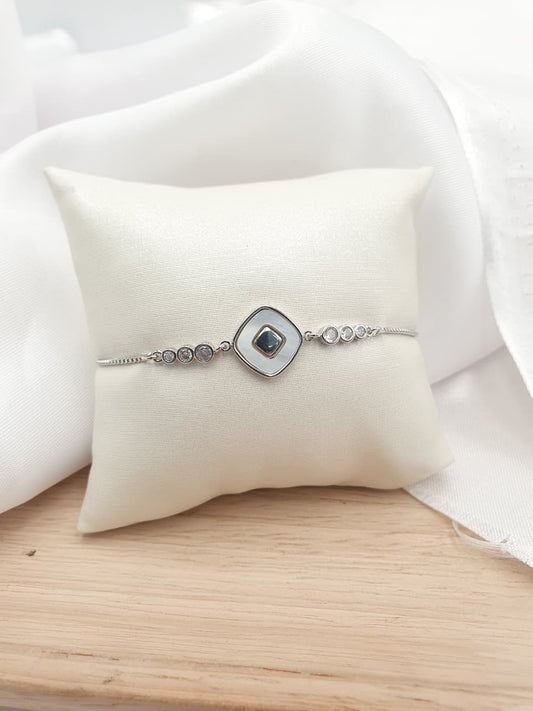 Pulsera en Rodio PLCH10