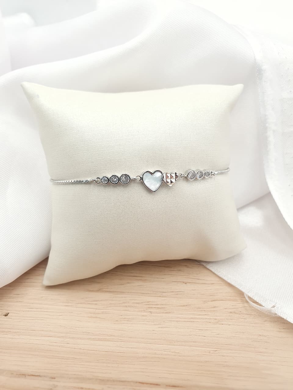 Pulsera en Rodio PLCH03