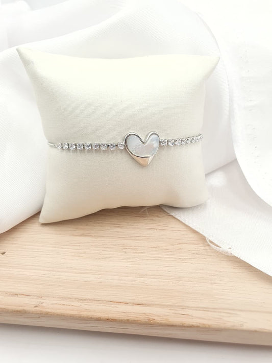 Pulsera en Rodio PLCH02