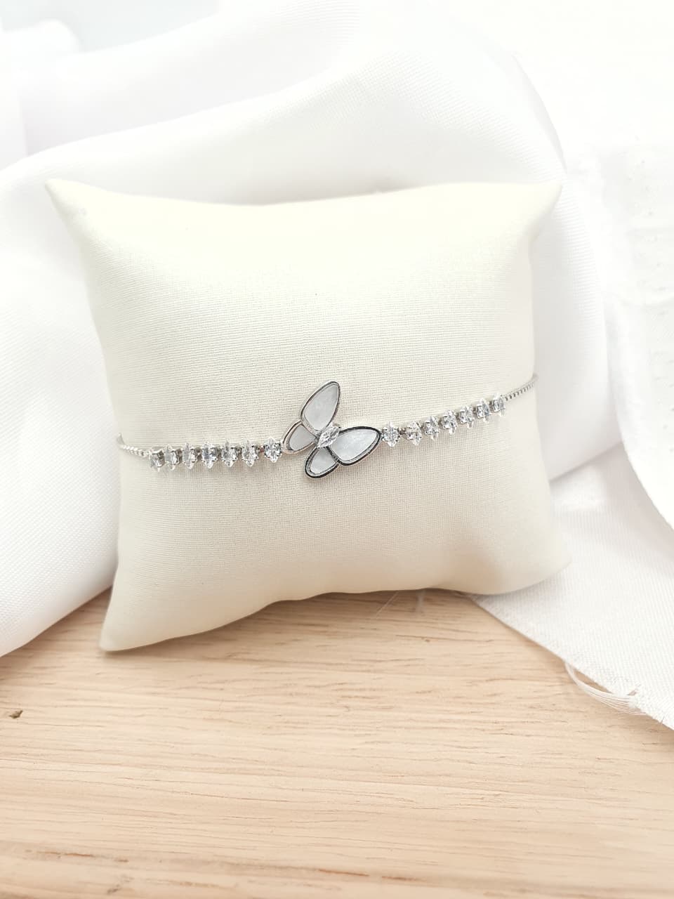 Pulsera en Rodio PLCH01