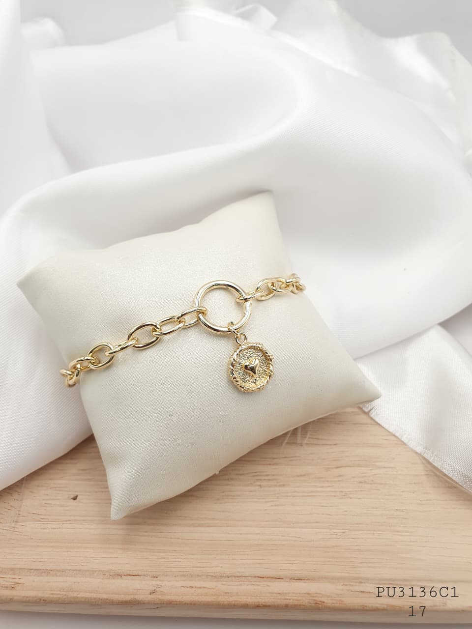 Pulsera en Rodio PU3136C1