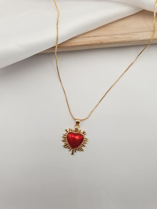 cadena sagrado corazon rodio TN7532