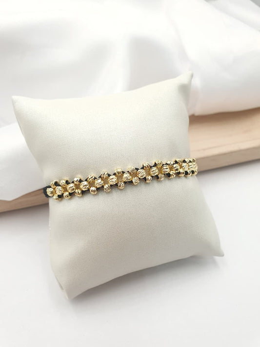 Pulsera Rodio Balines Diamantados  PULV