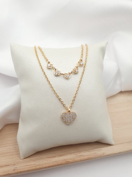 Cadena doble en rodio  DB05