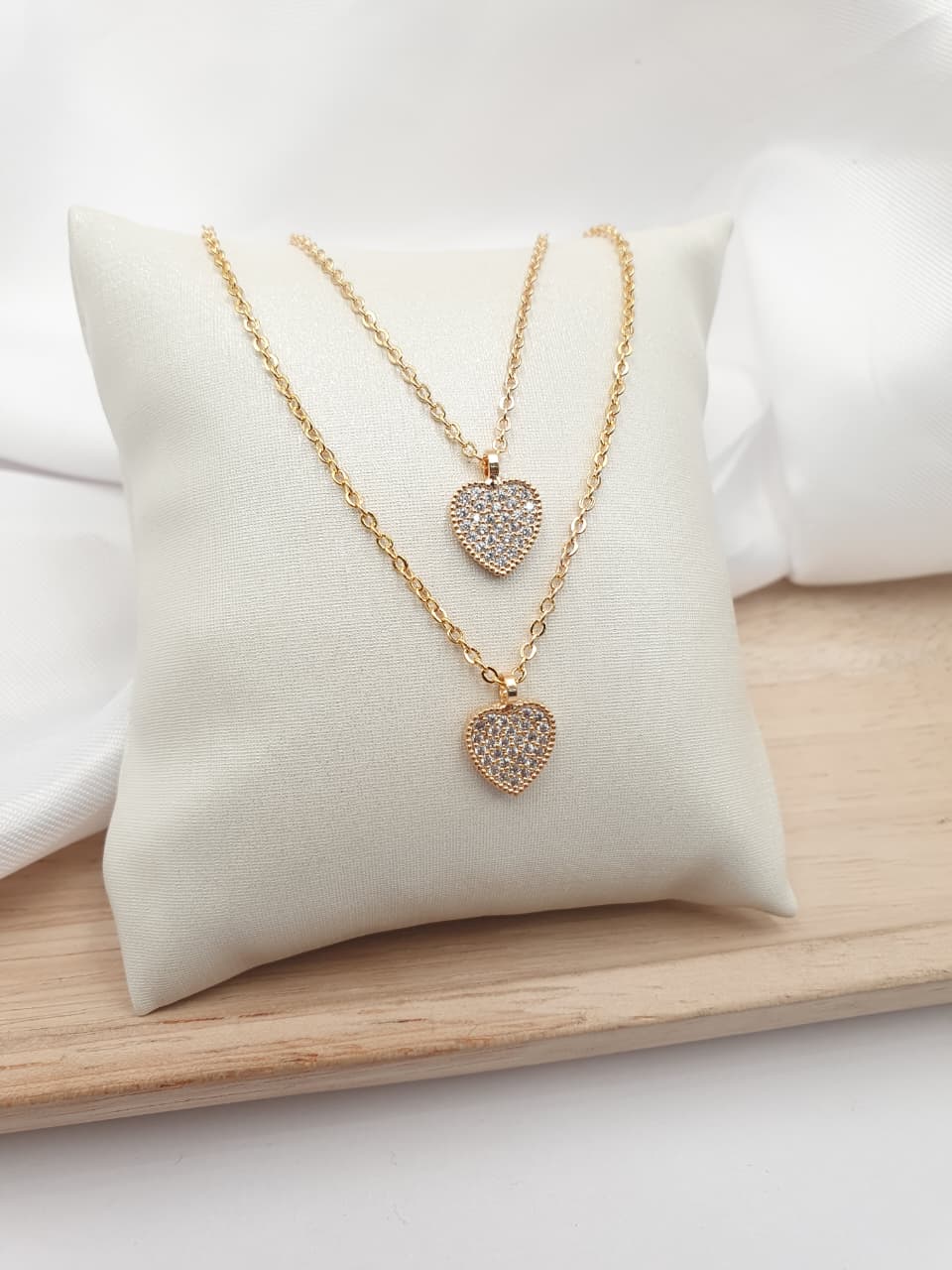 Cadena doble en rodio  DB03