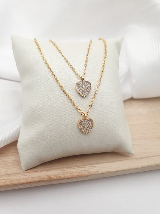 Cadena doble en rodio  DB03