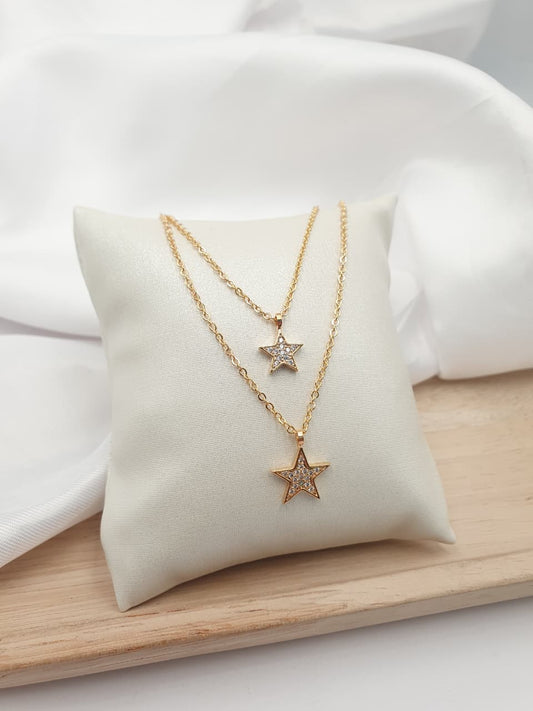 Cadena doble en rodio  DB06