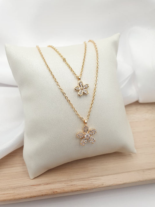 Cadena doble en rodio  DB08